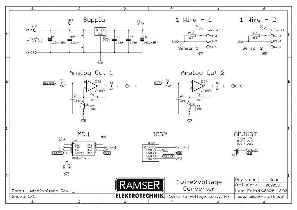 1wire2voltage_R.1.1 1wire Sensor auf Spannung Wandler Ramser Elektrotechnik Shop 35