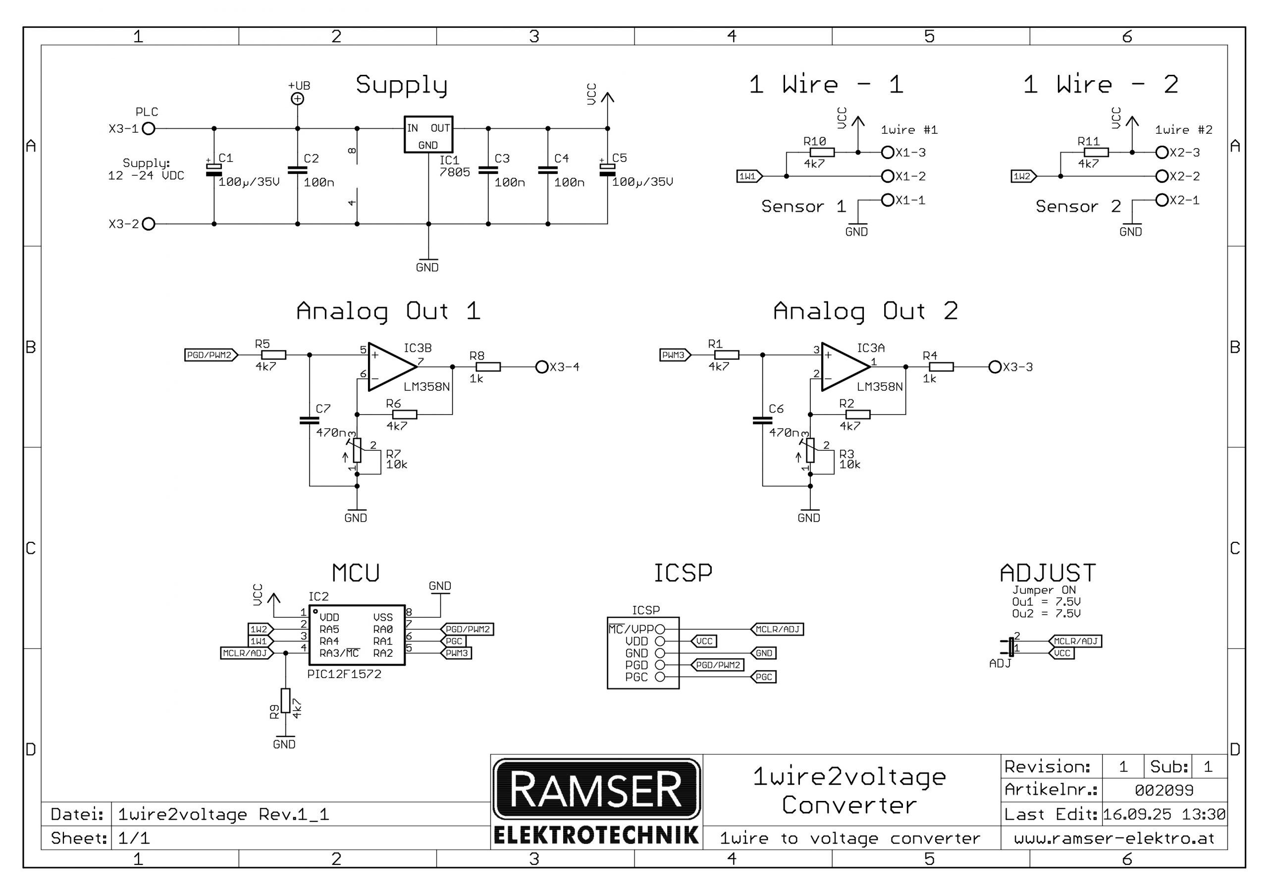 1wire2voltage_R.1.1 1wire Sensor auf Spannung Wandler Ramser Elektrotechnik Shop 35