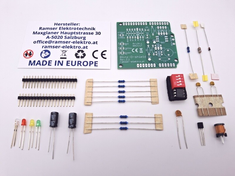 Blitz-o-shield - UNO R.2.2 - Blitzdetektor Arduino Shield Ramser Elektrotechnik Shop 20