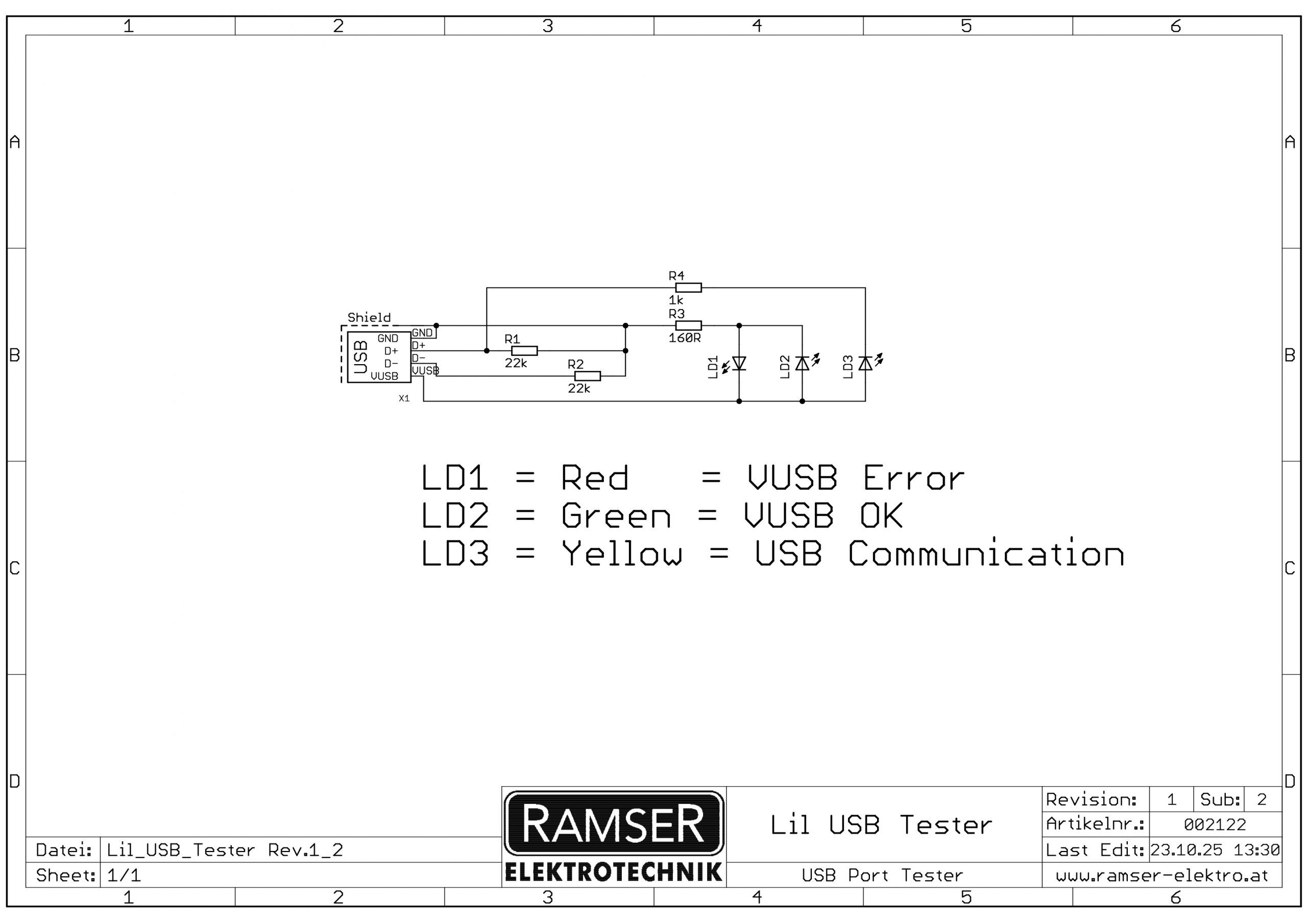 Lil USB Tester R.1.2 - USB Port Tester Prüfer Test Stecker Ramser Elektrotechnik Shop 35