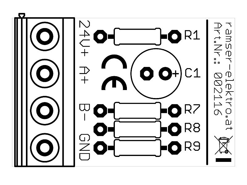 Modbus Terminator Aktiv R.0.2 - BACnet Aktiver RS485 Abschlusswiderstand 30