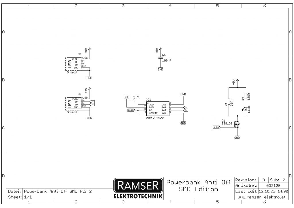 PowerBank Anti Off - SMD R.3.2 Akkubank Automatisches Ausschalten verhindern deaktivieren Ramser Elektrotechnik Shop 35